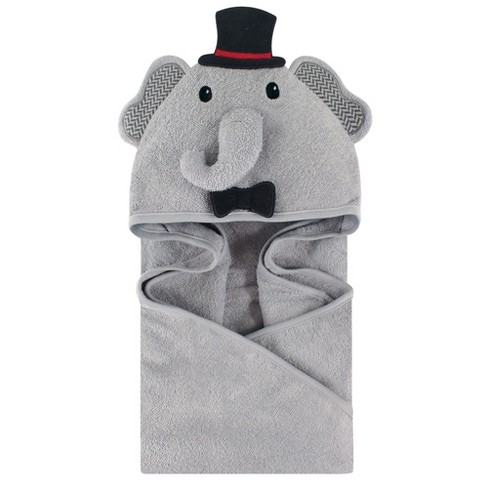 Little Treasure Animal Face Hooded Towel - Floral Elephant