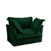 CAVINAS Comfy Single Couch Sofa, Fabric Single Sofa, Slip-covered Armchair with 1 Big Back Cushion and 2 Big Toss Pillows, Single Deep Seat - 4 of 4