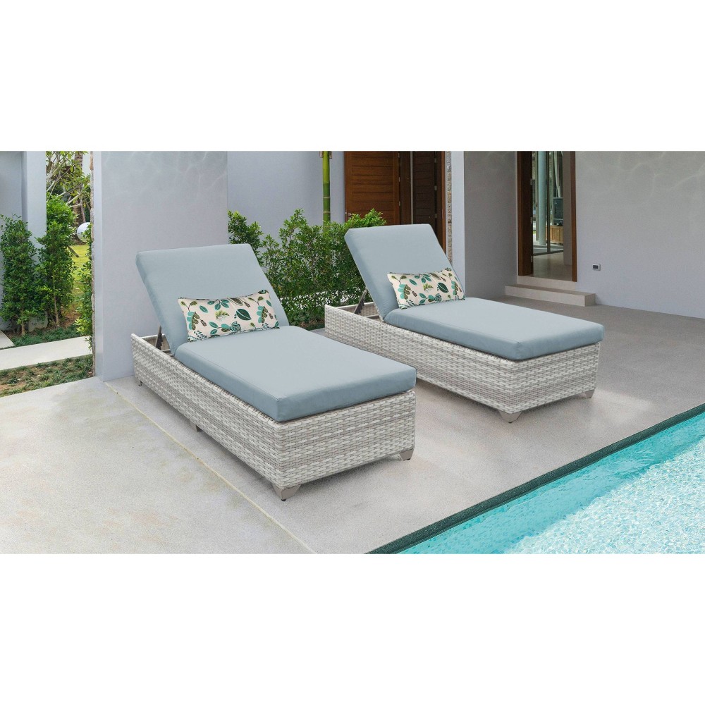 Fairmont 2pk Patio Chaise Lounges Spa TK Classics