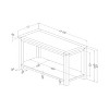 miBasics Sineca Simple Natural Wood Grain Sofa Table Dark Cherry: Transitional Entryway Table with Storage Shelf - 4 of 4