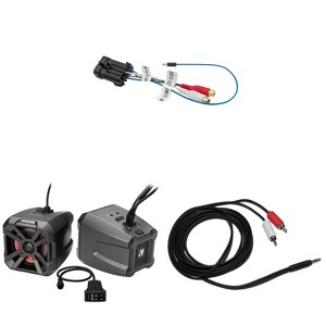 Kicker PowerCans 6.5" Powered LED Enclosures & Adapter for Polaris Ride Command - 1 of 4