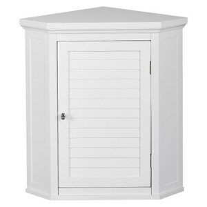 Slone White Shuttered Corner Cabinet - Elegant Home Fashion - 1 of 4