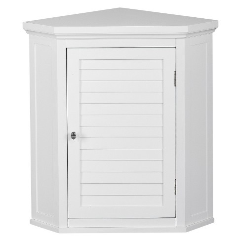 Slone White Shuttered Corner Cabinet Elegant Home Fashion Target