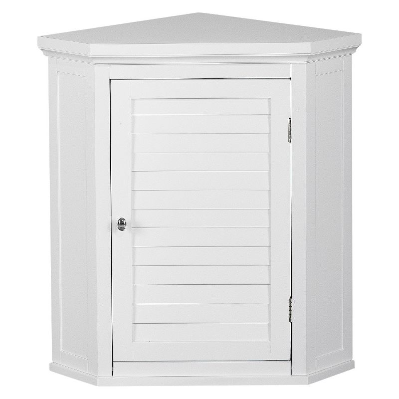 Slone White Shuttered Corner Cabinet - Elegant Home Fashion, 1 of 17