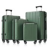 Whisen 6-Piece Hardshell Luggage Set with 16"/20"/24"/28" Dual Wheels Suitcases and 2 Weekender Bags - 3 of 4