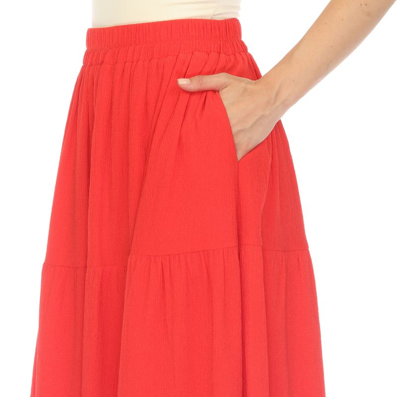 Women's Pleated Tiered Maxi Skirt, 4 of 6