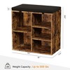 Shoe Storage Bench Cubby Organizer with Foam Pad Seating Cushion for Entryway Bedroom Living Room Dorm and Small Apartment - 2 of 4