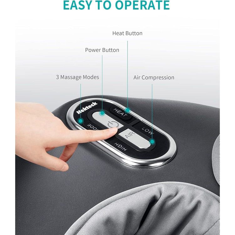 Nekteck Shiatsu Foot Massager with Soothing Heat & Deep Kneading-Black, 5 of 11