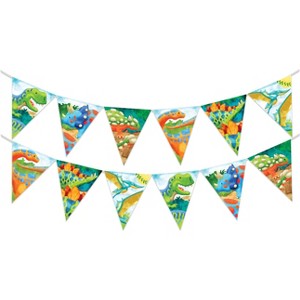 Treasures Gifted Dinosaur Birthday Banner Pennant - Dinosaur Party Supplies - 1 Pack - 1 of 1