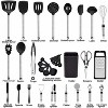 Aoibox 33-Piece Silicone Kitchen Utensil Set with Stainless Steel Handles for Nonstick Cookware, Includes Spatulas, Spoons, Tongs,Ladle,Whisk,and More - 2 of 4