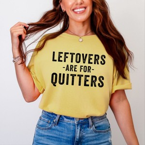Simply Sage Market Leftovers Are For Quitters Garment Dyed Tee - 2XL - Mustard - 1 of 4