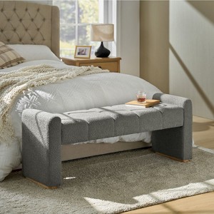 David Modern Bench with Solid wood legs|ARTFUL LIVING DESIGN - 1 of 4