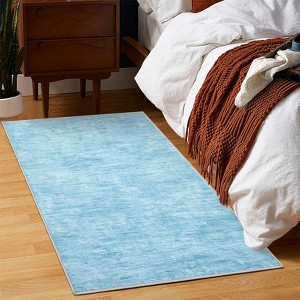Modern Washable Rugs Abstract Area Rug Non Slip Low Pile Accent Rugs for Living Room Bedroom - 1 of 4