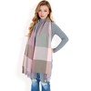 Anna-Kaci Women's Oversized Plaid Blanket Scarf with Fringe Trim and Soft Textured Fabric - 3 of 4