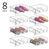 mDesign Plastic Free-Standing Stackable 3 Bottle Storage Rack, 8 Pack, Clear - 2 of 4