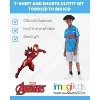Marvel Avengers Captain America Hulk Thor Iron Man T-Shirt and Mesh Shorts Outfit Set Toddler to Big Kid - 3 of 4