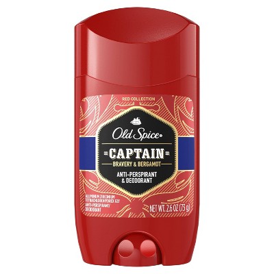 Old Spice Red Collection Captain Scent Invisible Solid Anti-Perspirant and Deodorant for Men - 2.6oz