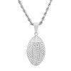 Steeltime 24" Men's stainless steel and simulated diamonds american football pendant - 2 of 4