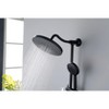 Kumasinova 4-Function Shower System Set with 10" Fixed Rain Showerhead,Dual Shower Head Combo with Adjustable Slide Bar and Soap Dish - 2 of 4