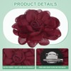 Unique Bargains Alloy Satin Fabric Big Rose Flower Dainty Brooches 4 Pcs - 2 of 4