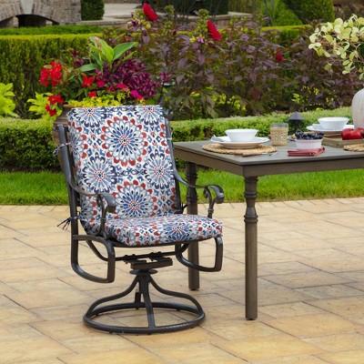 Clark Blue High Back Outdoor Dining Chair Cushion