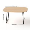Sapphtopaz Modern Coffee Table with Oak Veneer Durable End Table with Carbon Steel Table Legs Small Coffee Bar for Living Room,Apartment,Wood - 3 of 4