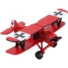 Royal Aircraft Factory S.E.5 Fighter Aircraft Red "Red Baron Livery" with Runway Section Diecast Model Airplane by Runway24 - 2 of 3