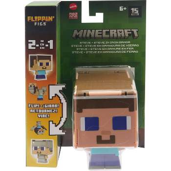 Minecraft Flippin' Figs Steve in Iron Armor Action Figure