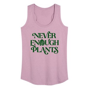 Women's - Instant Message - Never Enough Plants Graphic Racerback Tank - 1 of 4