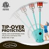 Fire Sense All Seasons Patio Heater With Wheels 48,000 BTU Output Portable Outdoor Propane Heater Patio Heater - Aqua Blue - 3 of 4