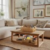 Casafield Water Hyacinth Seagrass Oval Storage Basket Sets with Wooden Handles, Woven Nesting Bin Organizers - 3 of 4
