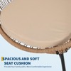 3 Piece Patio Bistro Set, Outdoor Acapulco All-Weather Chair Set with Glass Top Table and 2 Cushions - 4 of 4