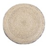 NicBex Chic Round Braided Pouf Ottoman Multicolored Footstool for Living Room, Bedroom,Grey/Natural - 3 of 4