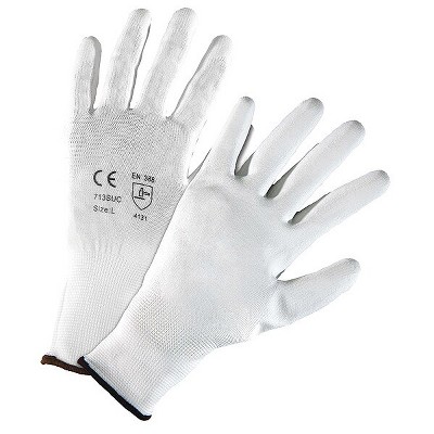 Pip  Work Gloves,White,PU Coated,Nylon,M,PK12 713SUC/M