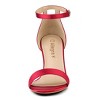 Allegra K Women's Satin Open Toe Ankle Strap Chunky Sandals - 3 of 4