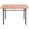 Costway 47'' Dining Table Modern Rectangular Kitchen with Spacious Tabletop & Steel Legs - 2 of 4