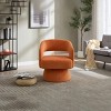 Modern Swivel Accent Chair with Deep Seat,Upholstered Swivel Recliners Couch,Velvet Armchair for Small Living Room or Apartment-Maison Boucle - 2 of 4