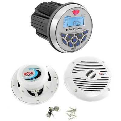 marine gauge radio with speakers