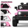 12V Kids Ride-On Truck w/Remote - 3 Speeds (Max 2.5MPH), Dual Motors, LED Lights, Music (Ages 3-8, 61lbs) - 2 of 4
