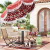 7.5'x7.5' Dual Fabric Outdoor Market Umbrella with Coiled Rope Fringe Coral Orange - Opalhouse™ designed with Jungalow™ - image 2 of 4