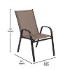 Merrick Lane 5 Piece Outdoor Dining Table Set for 4 with Glass-Top Patio Table and 4 Stack Chairs with Flex Comfort Material - 4 of 4