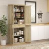 NicBex Storage Buffet Cabinet 72" Freestanding Kitchen Pantry Floor Sideboard Cabinet with 4 Soft-Close Doors, Drawer and Adjustable Shelves - 3 of 4