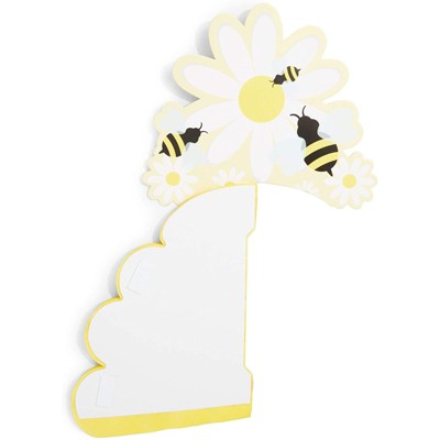 Sparkle and Bash 3-Pack Yellow Bumble Bee Honeycomb Centerpiece for Baby Shower Party Table Decorations 11"