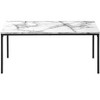Monarch Specialties Table Set 3pcs Set Coffee End Black Metal White Marble Look Laminate Contemporary Modern - 4 of 4