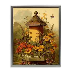 Stupell Industries Bees & Floral Architecture, 25" x 31" - 1 of 4