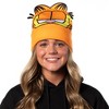Garfield Beanie Men's Allover Face Design w 3D Ears Fur Tufts Fold Cuff Beanie - 2 of 4