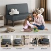 Yaheetech Corduroy Loveseat Small Couch Armless Chair Sofa with Rubberwood Legs for Bedroom, Dorm, Living Room - 4 of 4