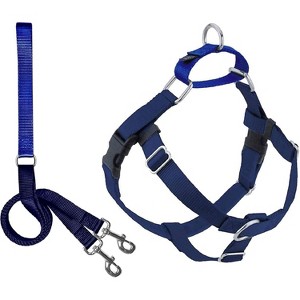 2 Hounds Design Freedom No Pull Dog Adjustable Dog Harness and Leash Set | Comfortable Control for Easy Walking | Made in USA | 5/8" MD Navy - 1 of 4
