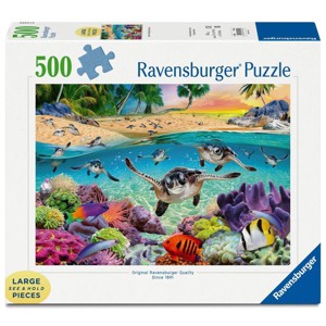Ravensburger Race of the Baby Sea Turtles Large Format Jigsaw Puzzle - 500pc - 1 of 4