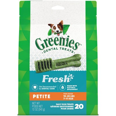 Greenies Small Chewy Dental Dog Treats Peppermint - 12oz/20ct